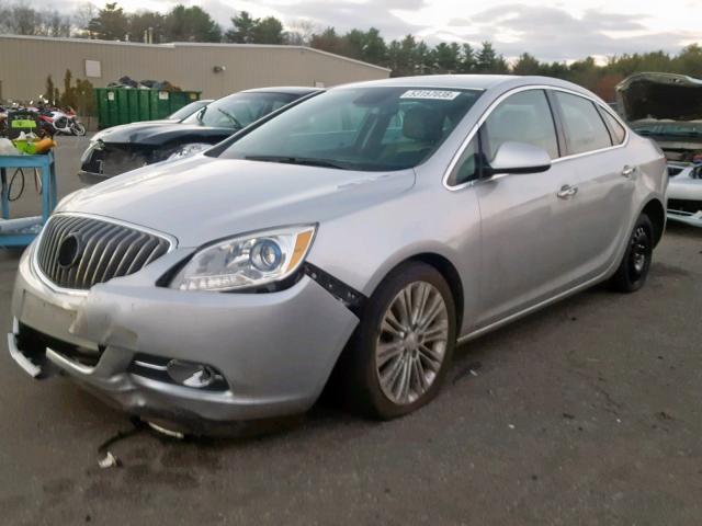 1G4PR5SK5D4247167 - 2013 BUICK VERANO CON SILVER photo 2