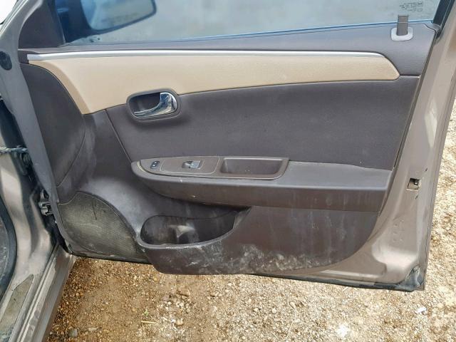 1G1ZG57B28F194314 - 2008 CHEVROLET MALIBU LS TAN photo 9