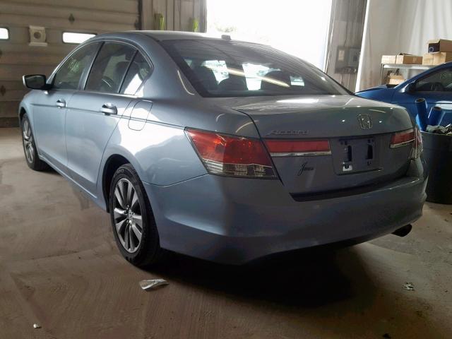 1HGCP2F81BA143409 - 2011 HONDA ACCORD EXL BLUE photo 3