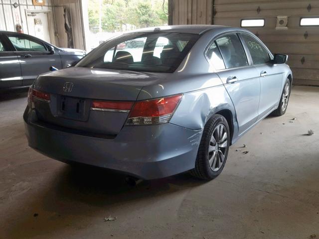 1HGCP2F81BA143409 - 2011 HONDA ACCORD EXL BLUE photo 4