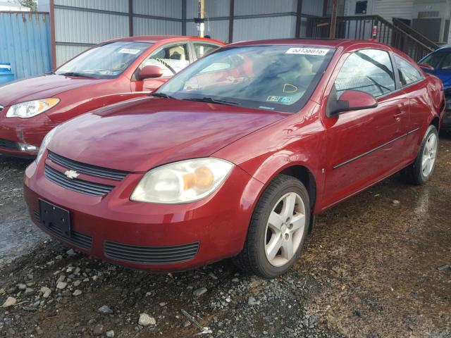 1G1AL15F877278606 - 2007 CHEVROLET COBALT LT RED photo 2