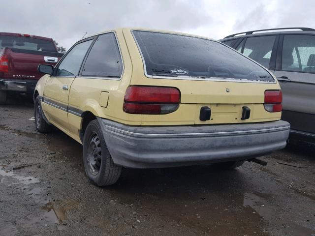 3MABM1157JR638132 - 1988 MERCURY TRACER YELLOW photo 3