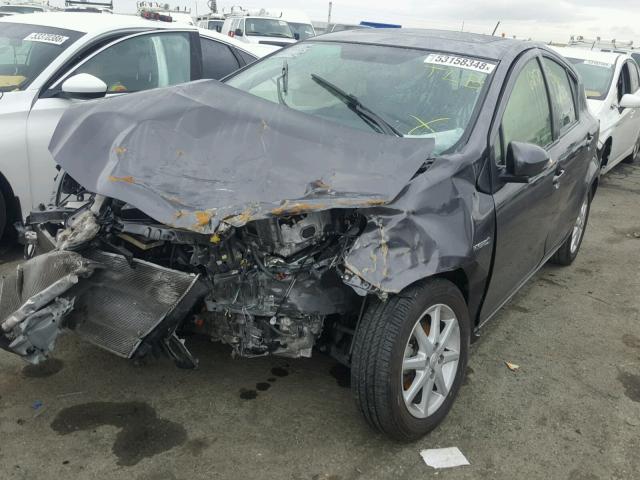 JTDKDTB31E1077774 - 2014 TOYOTA PRIUS C GRAY photo 2