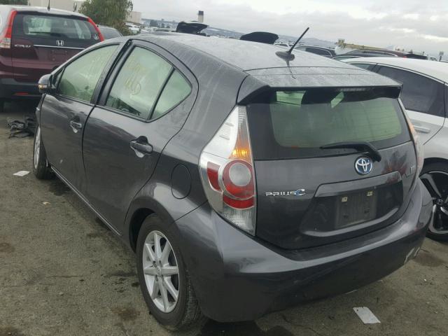 JTDKDTB31E1077774 - 2014 TOYOTA PRIUS C GRAY photo 3