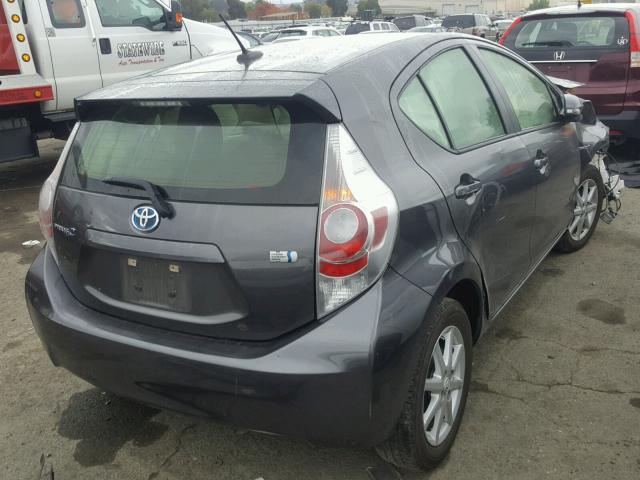 JTDKDTB31E1077774 - 2014 TOYOTA PRIUS C GRAY photo 4