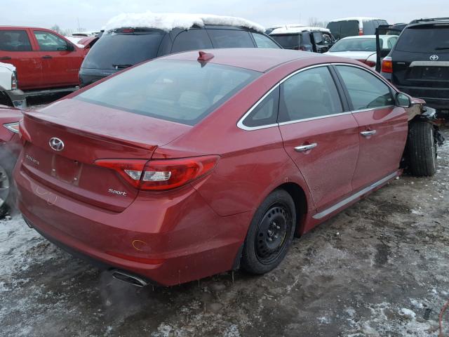 5NPE34AF4HH572842 - 2017 HYUNDAI SONATA SPO RED photo 4