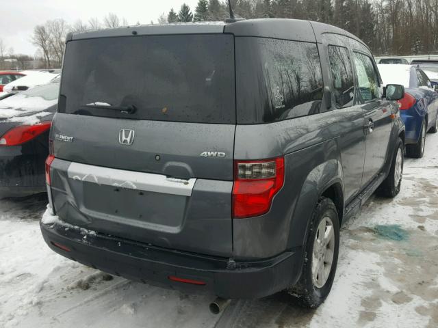 5J6YH2H74AL006869 - 2010 HONDA ELEMENT EX GRAY photo 4