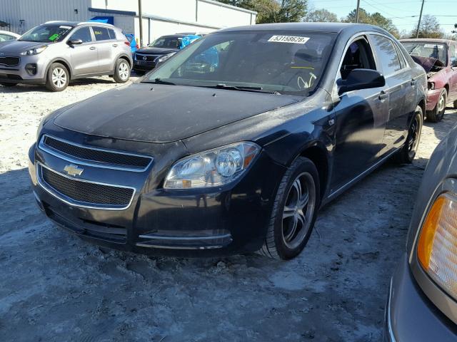 1G1ZH57B78F250762 - 2008 CHEVROLET MALIBU 1LT BLACK photo 2