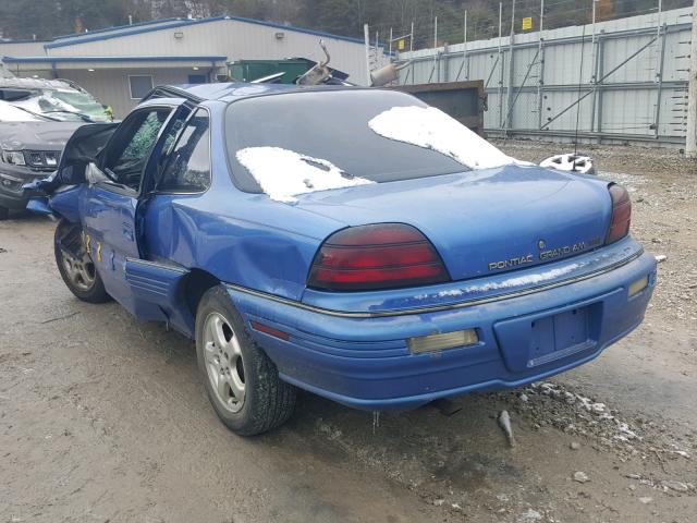 1G2NE1535RM553527 - 1994 PONTIAC GRAND AM S BLUE photo 3