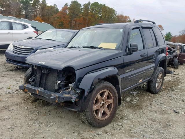 1J4GL58K53W557507 - 2003 JEEP LIBERTY LI BLACK photo 2