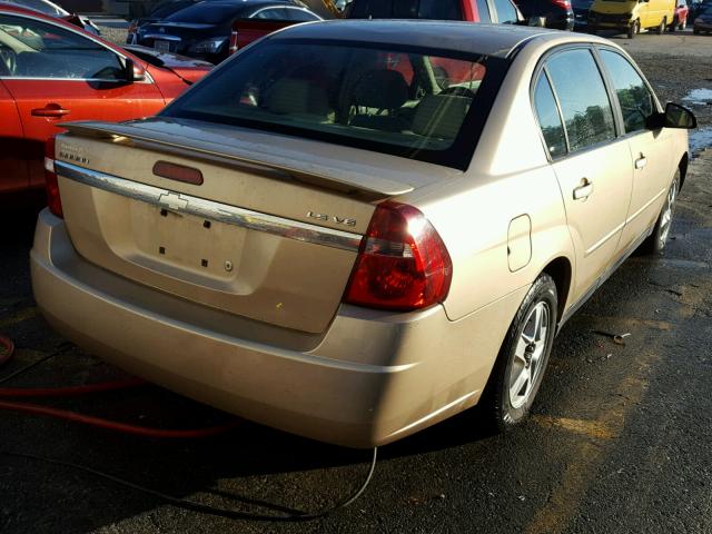1G1ZT54865F160635 - 2005 CHEVROLET MALIBU LS 金色 照片 4