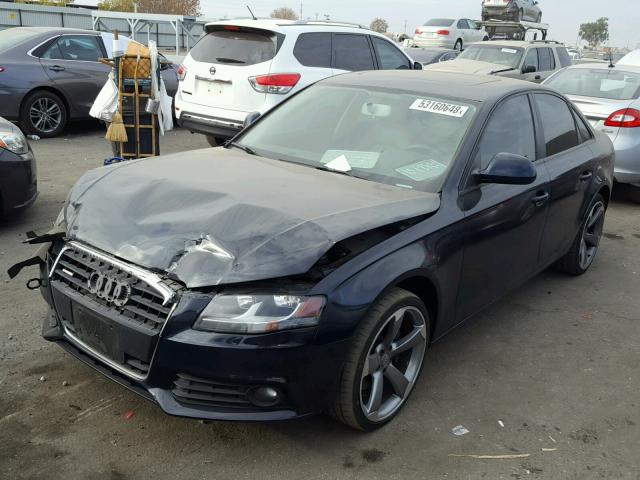 WAULF78K19N052874 - 2009 AUDI A4 2.0T QU BLUE photo 2