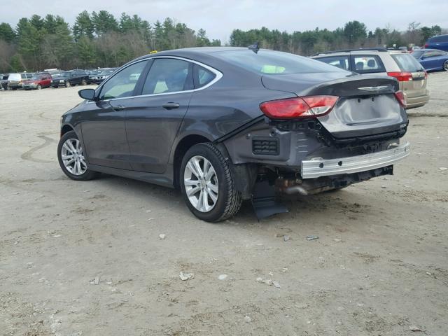 1C3CCCAB5FN731433 - 2015 CHRYSLER 200 LIMITE GRAY photo 3