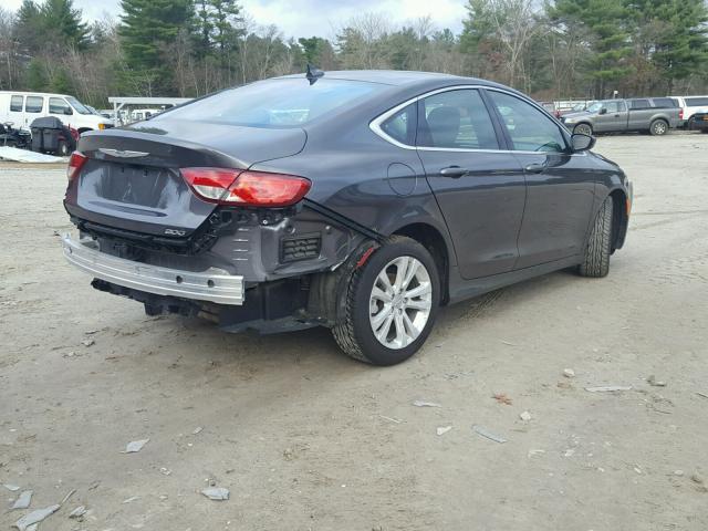 1C3CCCAB5FN731433 - 2015 CHRYSLER 200 LIMITE GRAY photo 4