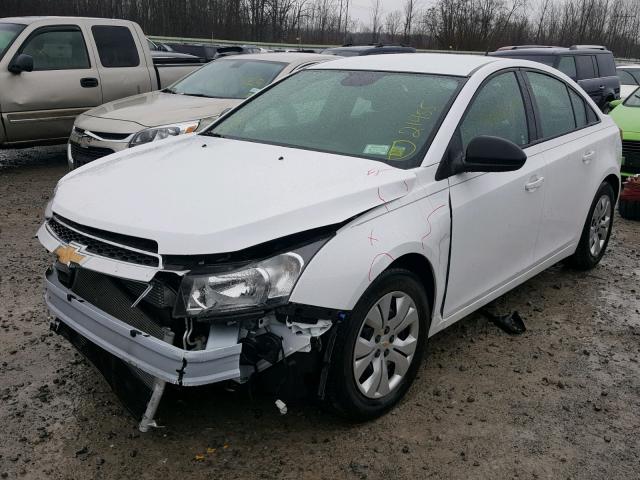 1G1PA5SGXD7251214 - 2013 CHEVROLET CRUZE LS WHITE photo 2