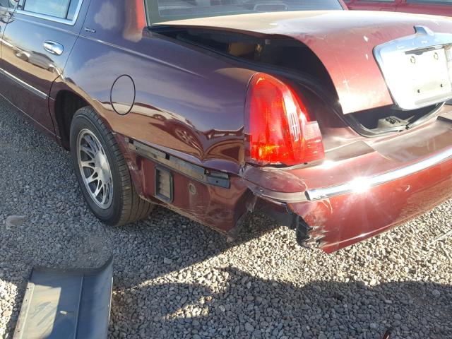 1LNHM82WXYY829187 - 2000 LINCOLN TOWN CAR S BURGUNDY photo 9