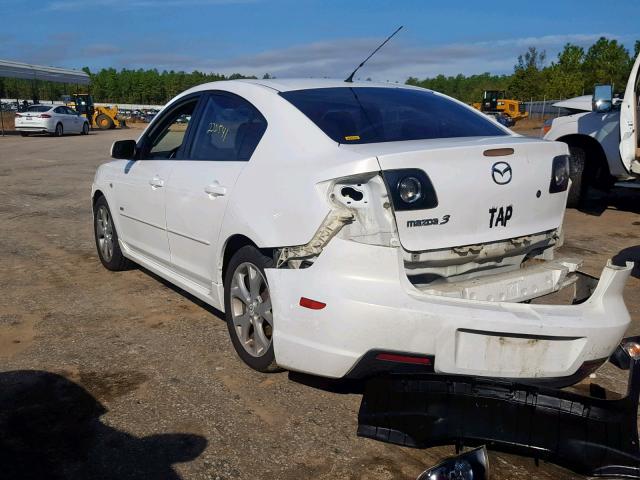 JM1BK323681148770 - 2008 MAZDA 3 S WHITE photo 3