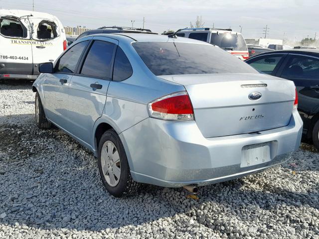 1FAHP34N18W232319 - 2008 FORD FOCUS S/SE BLUE photo 3