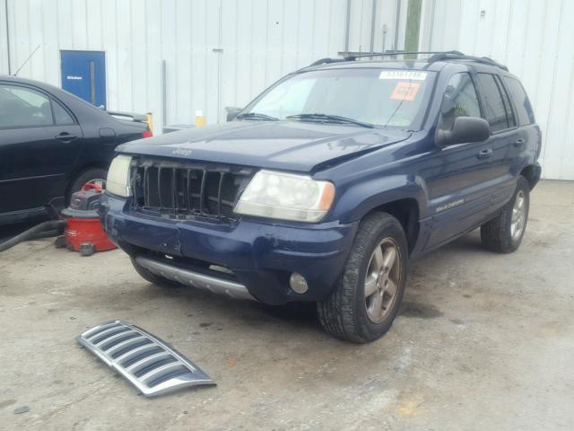 1J4GW58NX4C125791 - 2004 JEEP GRAND CHER BLUE photo 2