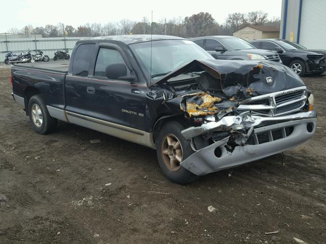 1B7GL22X4YS642071 - 2000 DODGE DAKOTA BLACK photo 1