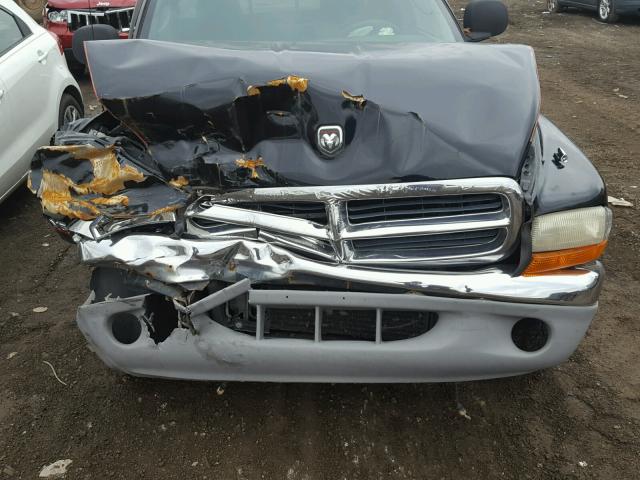 1B7GL22X4YS642071 - 2000 DODGE DAKOTA BLACK photo 7