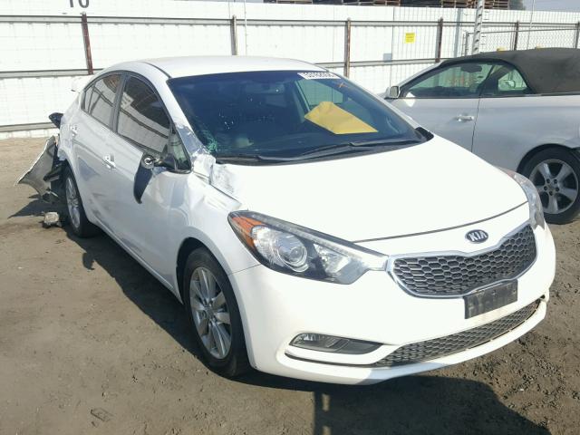 KNAFX4A80E5114802 - 2014 KIA FORTE EX WHITE photo 1