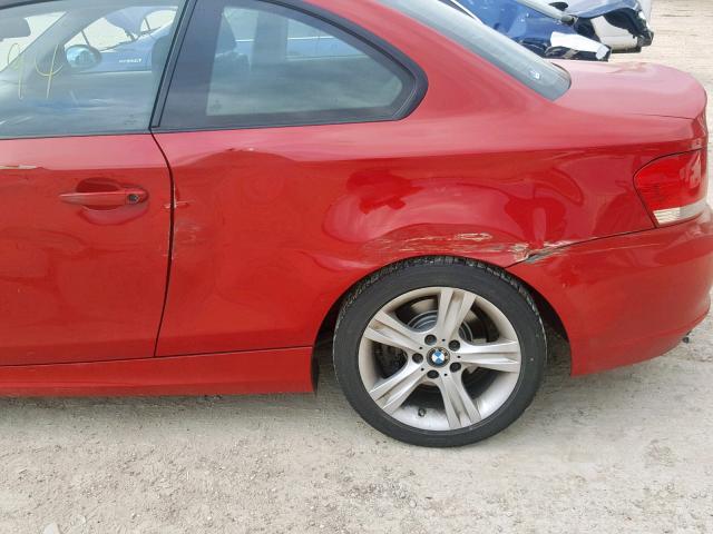 WBAUP73548VF08824 - 2008 BMW 128 I RED photo 9