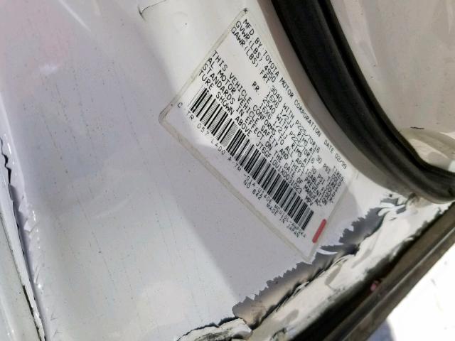 JT6GF10U1X0031023 - 1999 LEXUS RX 300 WHITE photo 10