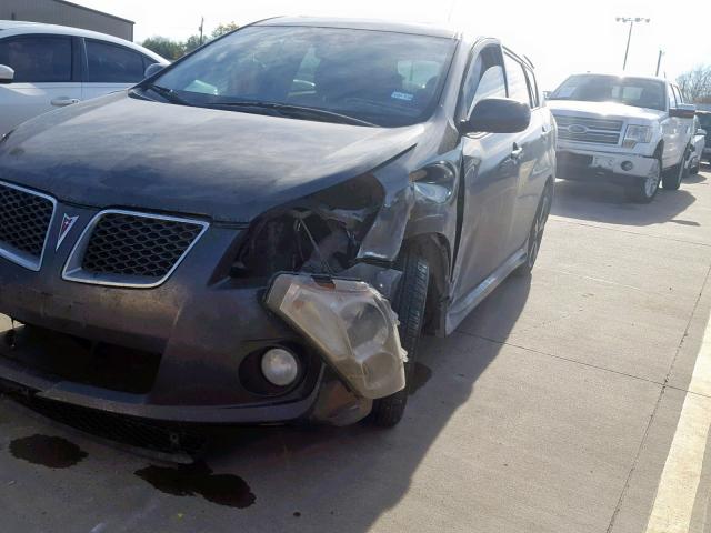 5Y2SR67019Z422696 - 2009 PONTIAC VIBE GT GRAY photo 9