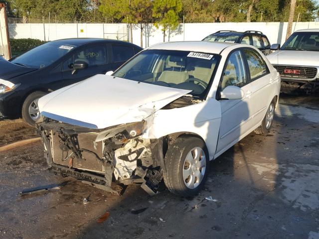 KNAFE221695626095 - 2009 KIA SPECTRA EX WHITE photo 2