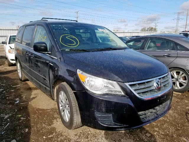 2C4RVABG4CR393536 - 2012 VOLKSWAGEN ROUTAN SE BLACK photo 1