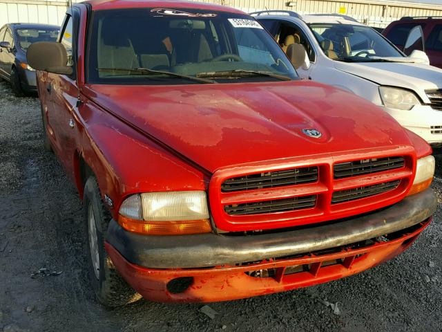 1B7GL23X2VS287122 - 1997 DODGE DAKOTA RED photo 1