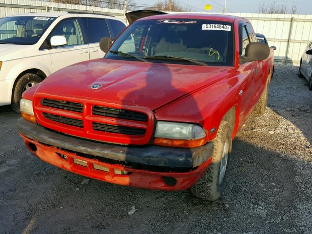 1B7GL23X2VS287122 - 1997 DODGE DAKOTA RED photo 2