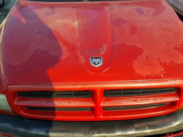 1B7GL23X2VS287122 - 1997 DODGE DAKOTA RED photo 9