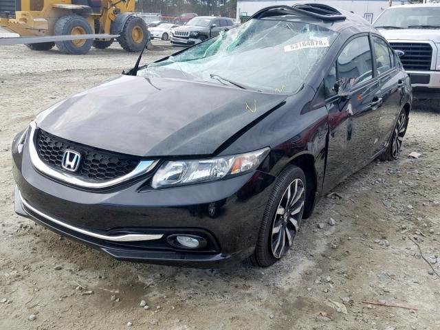 19XFB2F9XEE012421 - 2014 HONDA CIVIC EXL BLACK photo 2