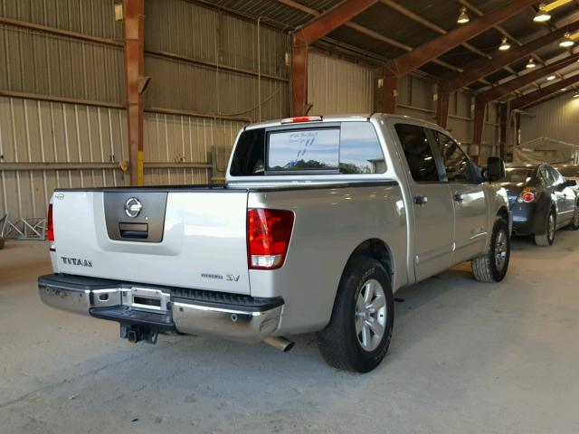 1N6BA0ED3CN313520 - 2012 NISSAN TITAN S SILVER photo 4