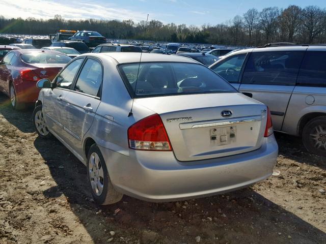 KNAFE121X85549983 - 2008 KIA SPECTRA EX SILVER photo 3