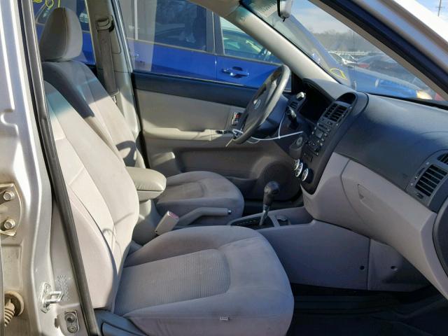 KNAFE121X85549983 - 2008 KIA SPECTRA EX SILVER photo 5