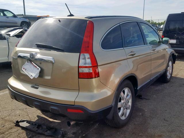 JHLRE48737C117603 - 2007 HONDA CR-V EXL GOLD photo 4