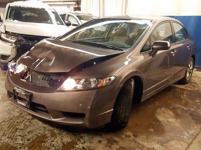 19XFA1F95AE066233 - 2010 HONDA CIVIC EXL GRAY photo 2