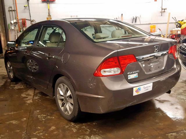 19XFA1F95AE066233 - 2010 HONDA CIVIC EXL GRAY photo 3