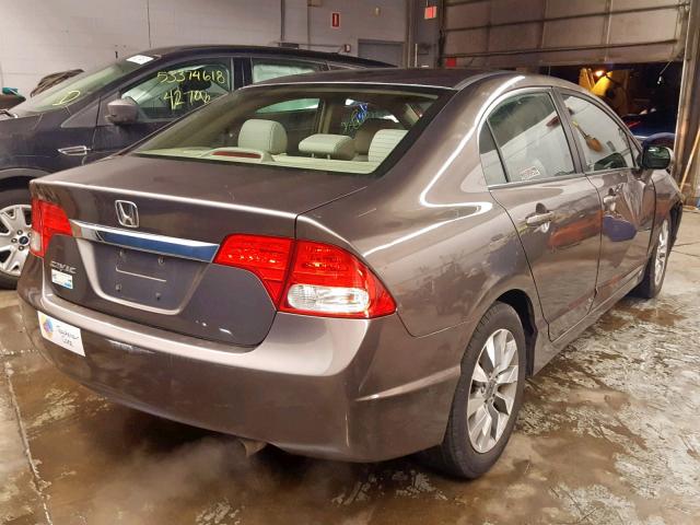 19XFA1F95AE066233 - 2010 HONDA CIVIC EXL GRAY photo 4