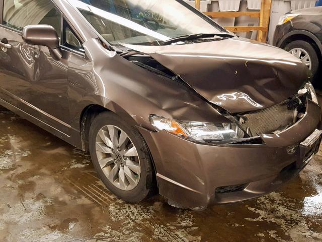 19XFA1F95AE066233 - 2010 HONDA CIVIC EXL GRAY photo 9