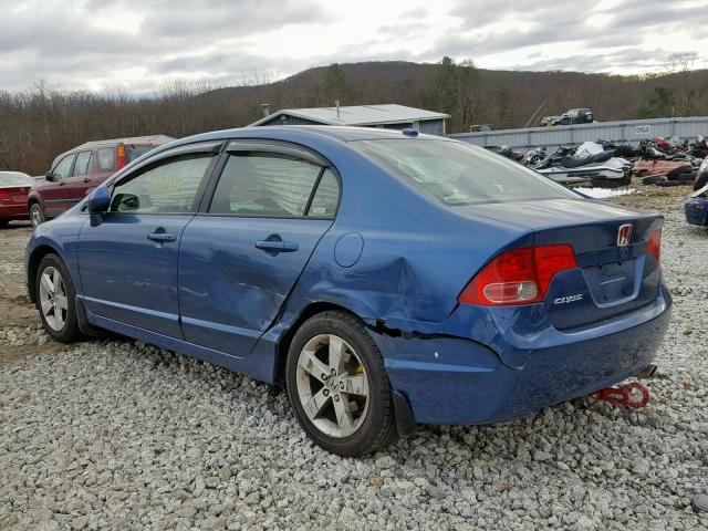 2HGFA16978H526914 - 2008 HONDA CIVIC EXL BLUE photo 3