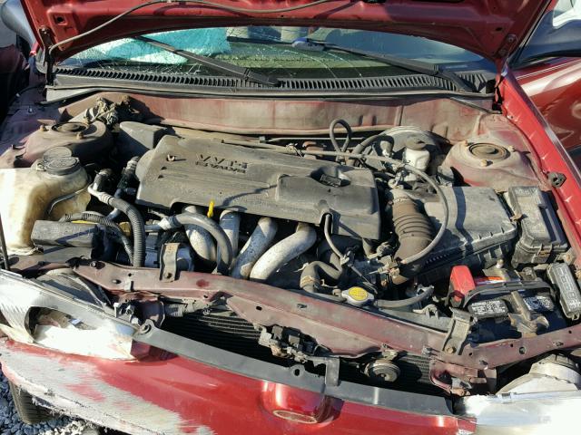 1Y1SK528X1Z404337 - 2001 CHEVROLET GEO PRIZM RED photo 7