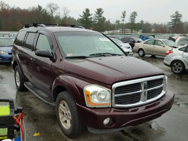 1D4HB48N94F125072 - 2004 DODGE DURANGO SL MAROON photo 1