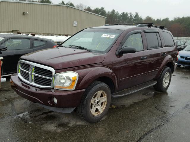 1D4HB48N94F125072 - 2004 DODGE DURANGO SL MAROON photo 2