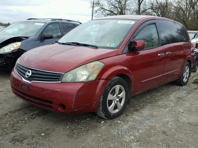 5N1BV28U17N101487 - 2007 NISSAN QUEST S RED photo 2