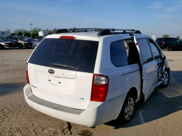 KNDMB233086220986 - 2008 KIA SEDONA EX WHITE photo 4