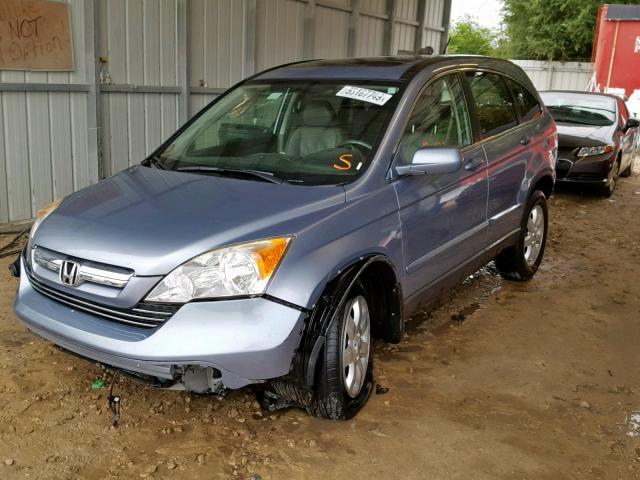 JHLRE38718C019780 - 2008 HONDA CR-V EXL BLUE photo 2